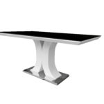 Daffodil White and Black Dining Table