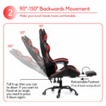 Pro Sports Gaming Chair With Back Recline & Foot Rest